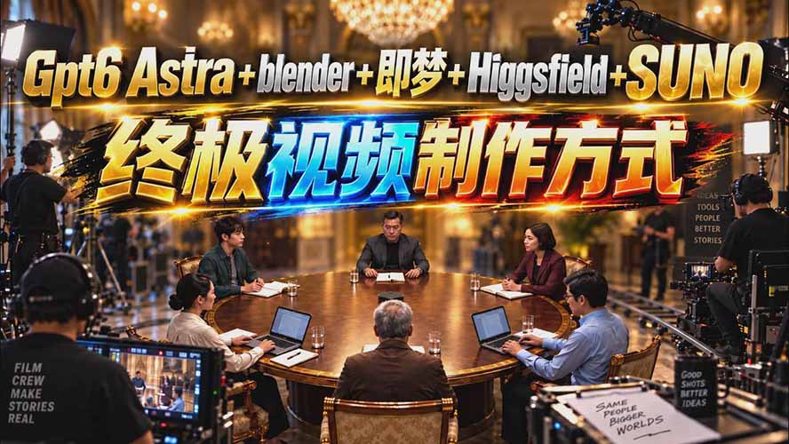 【无水印】GPT-6 Astra+Blender+即梦+Higgsfield+S