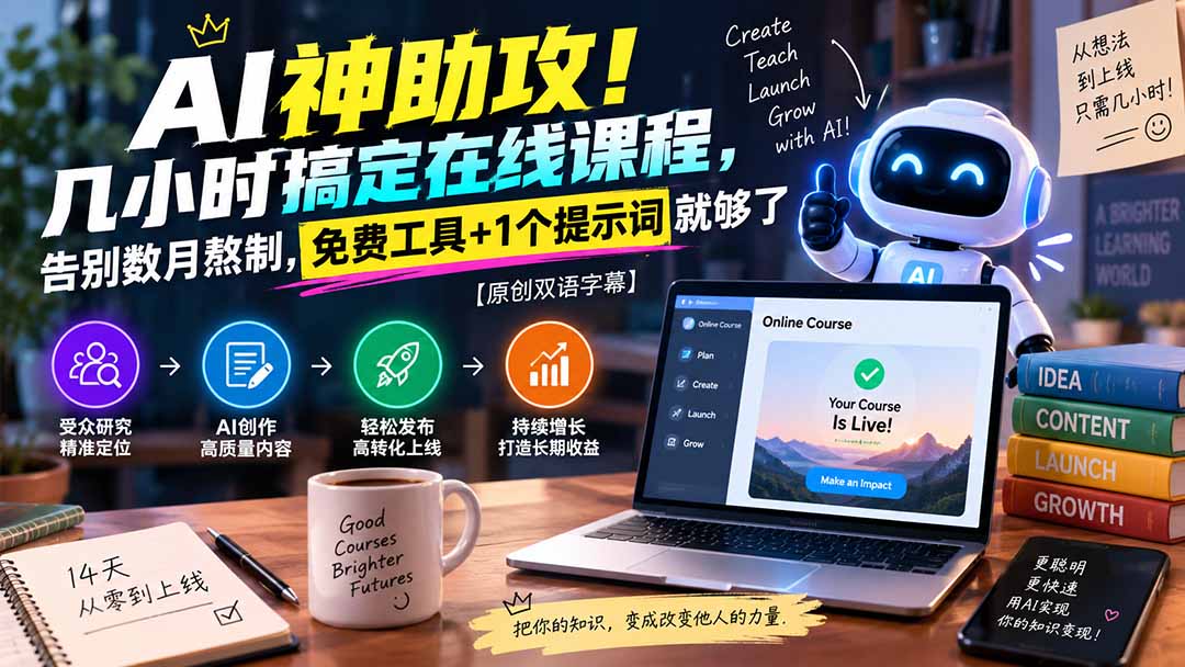 AI在线课程从选题到上线的流程示意