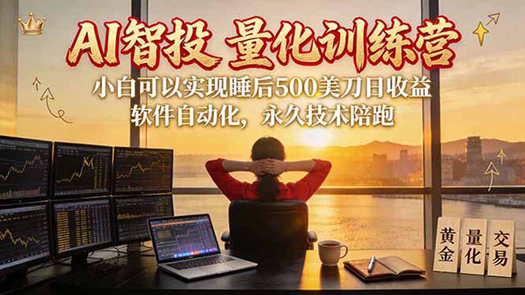 AI智投EA量化训练营【第三期】,多策略智投+防爆技术+趋势分析 ,轻松上手,矩阵放大,长期稳定。 AI智投EA量化训练营