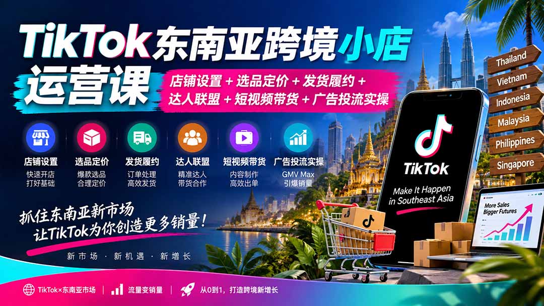 TikTok东南亚跨境小店课