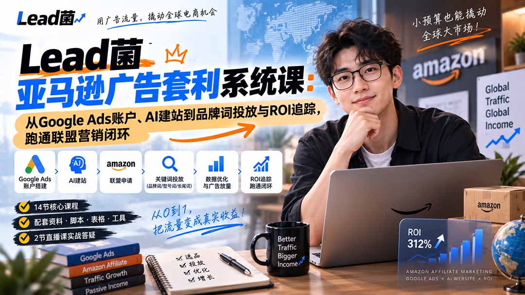 亚马逊广告套利课:Google Ads到联盟变现的闭环 亚马逊广告套利课