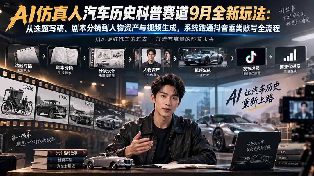 AI仿真人汽车历史科普实战课