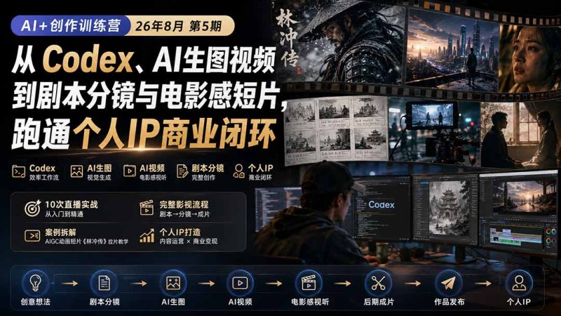从会用AI到能交付作品：这套创作训练营把Codex到电影感短片串起来-技研社
