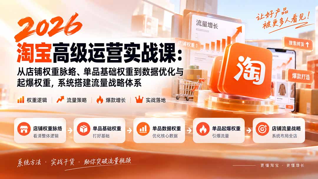 2026淘宝高级运营实战课