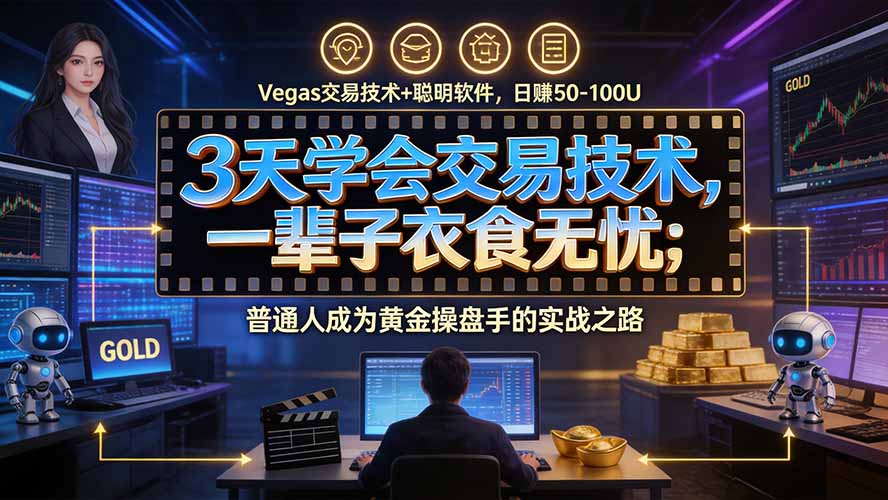 3天学会做交易,普通人快速成为操盘手” Vegas交易系统+聪明软件 , 日赚5